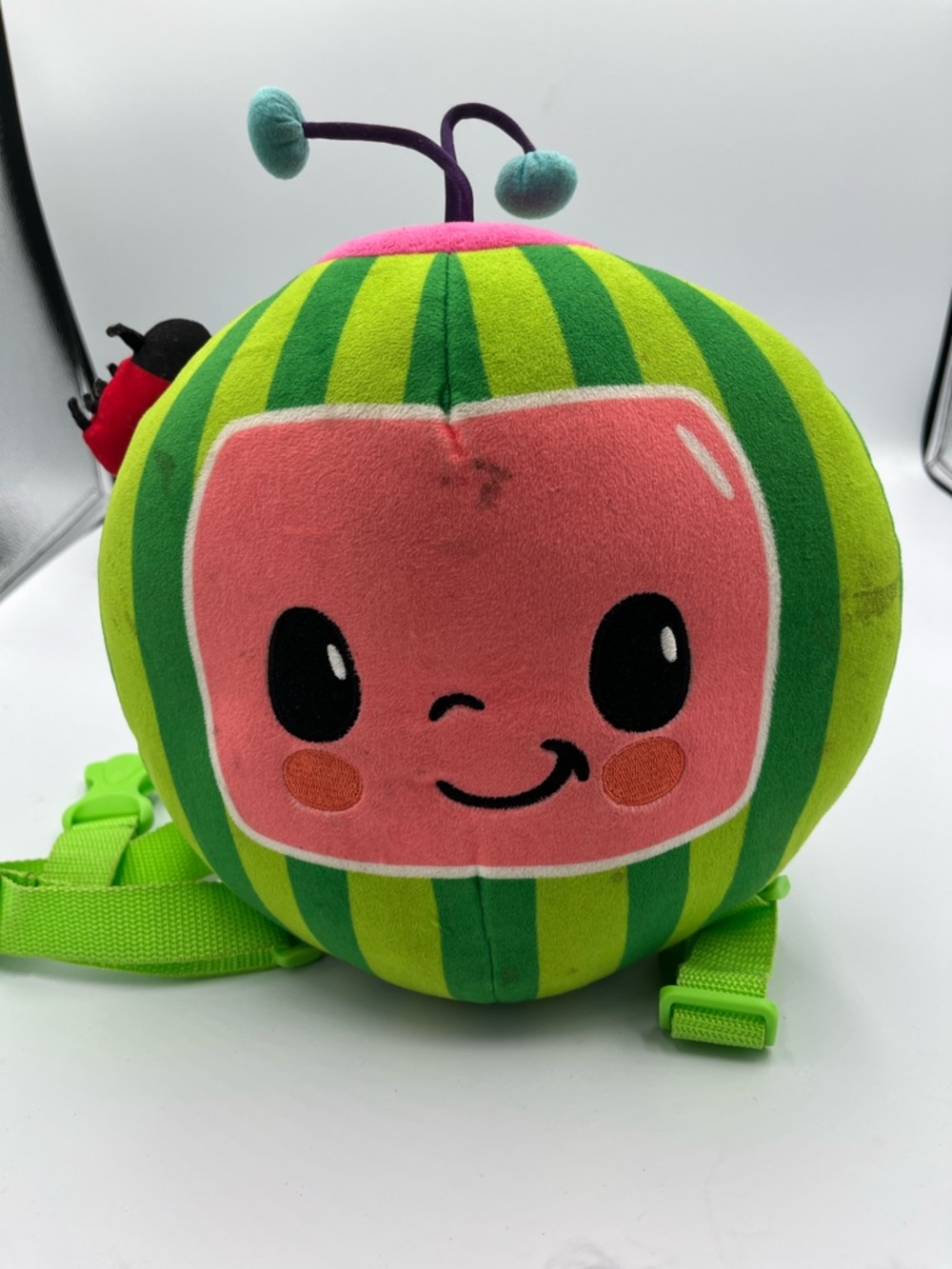 Cocomelon Plush Watermelon Character Backpack - Green & Pink Kids Toy
